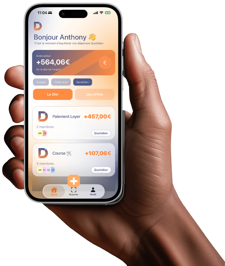 Divi App in hand